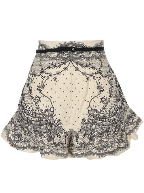 Crush Flat Front Frill Short ZIMMERMANN | 2391AR251IVORY LOCKET